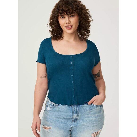 NWT TORRID Button-Up Tee - Picture 1 of 4